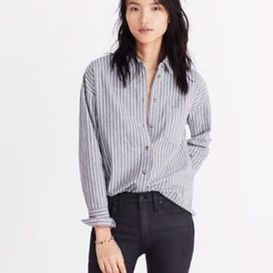 Madewell Flannel Westward Shirt in Stripe